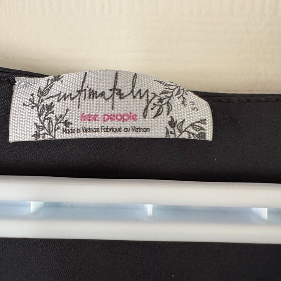 Free People Black One Piece Bodysuit Satin Texture Office Siren Size M - Picture 3 of 5